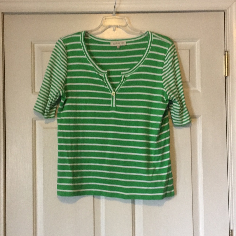 Cute Green and White Striped T
